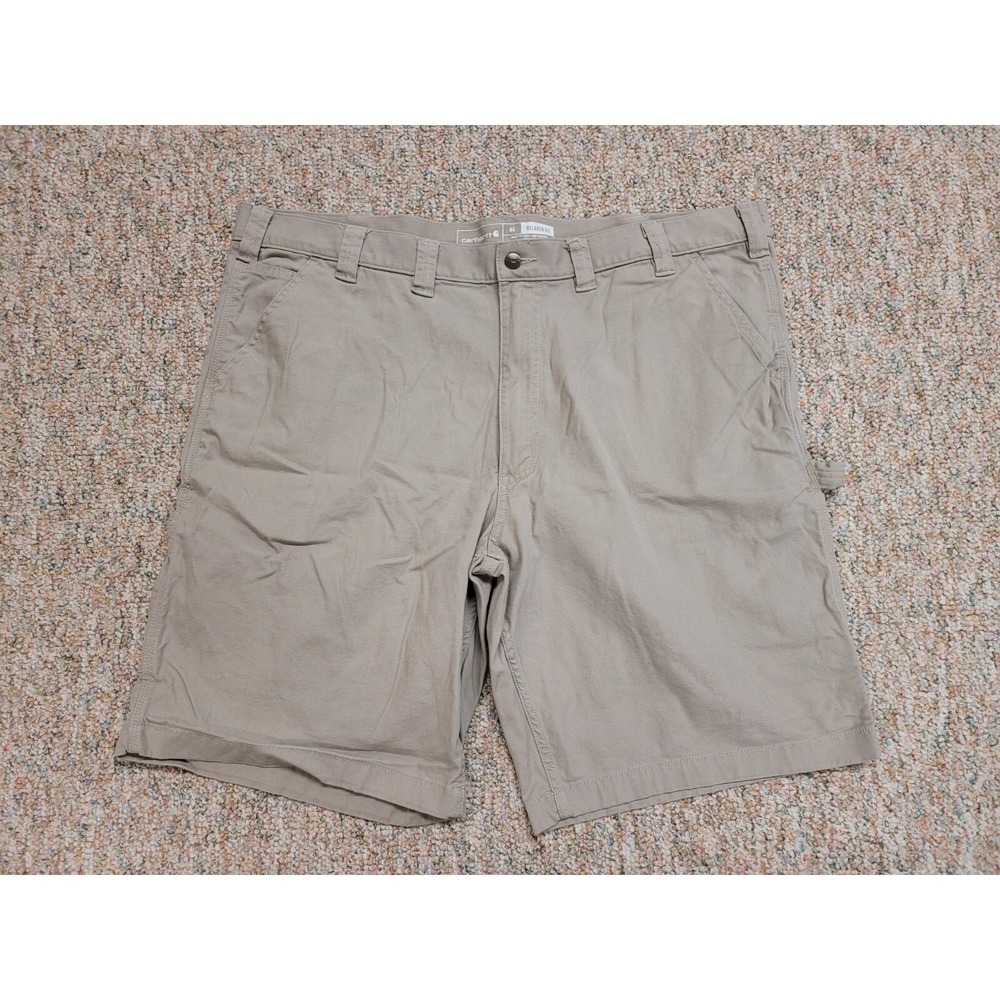 Carhartt Rugged Flex Relaxed Fit Canvas Utility Work Shorts Mens 44 Tan BS3652-M